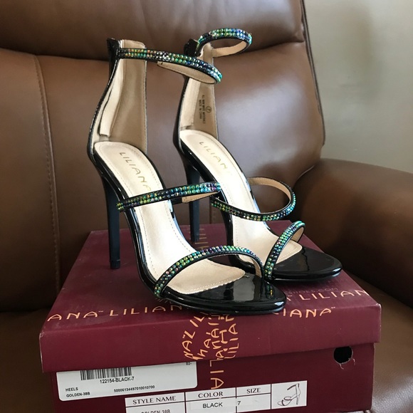 Rhinestone strap heels - Picture 2 of 5